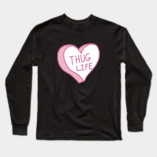 Pink Thug Life Heart Long Sleeve T-Shirt